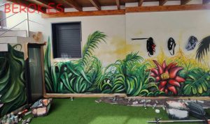 pintura mural patio fitness Arantxa Jimenez